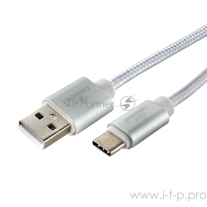 Кабель USB 2.0 Cablexpert CC-U-USBC02S-1.8M, AM/TypeC, серия Ultra, длина 1.8м, серебристый, блистер