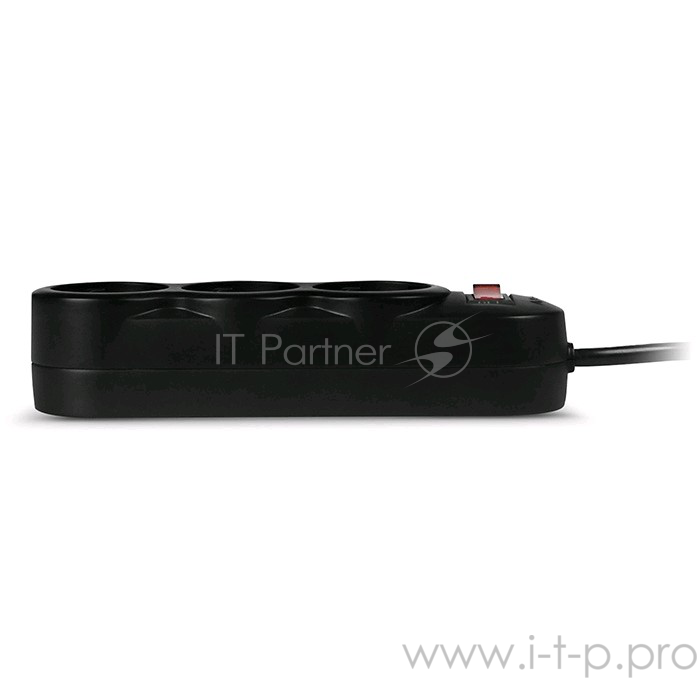 Сетевые фильтры SVEN Фильтр SF-03L 1.8 м (3 евророзетки), черый SV-015022