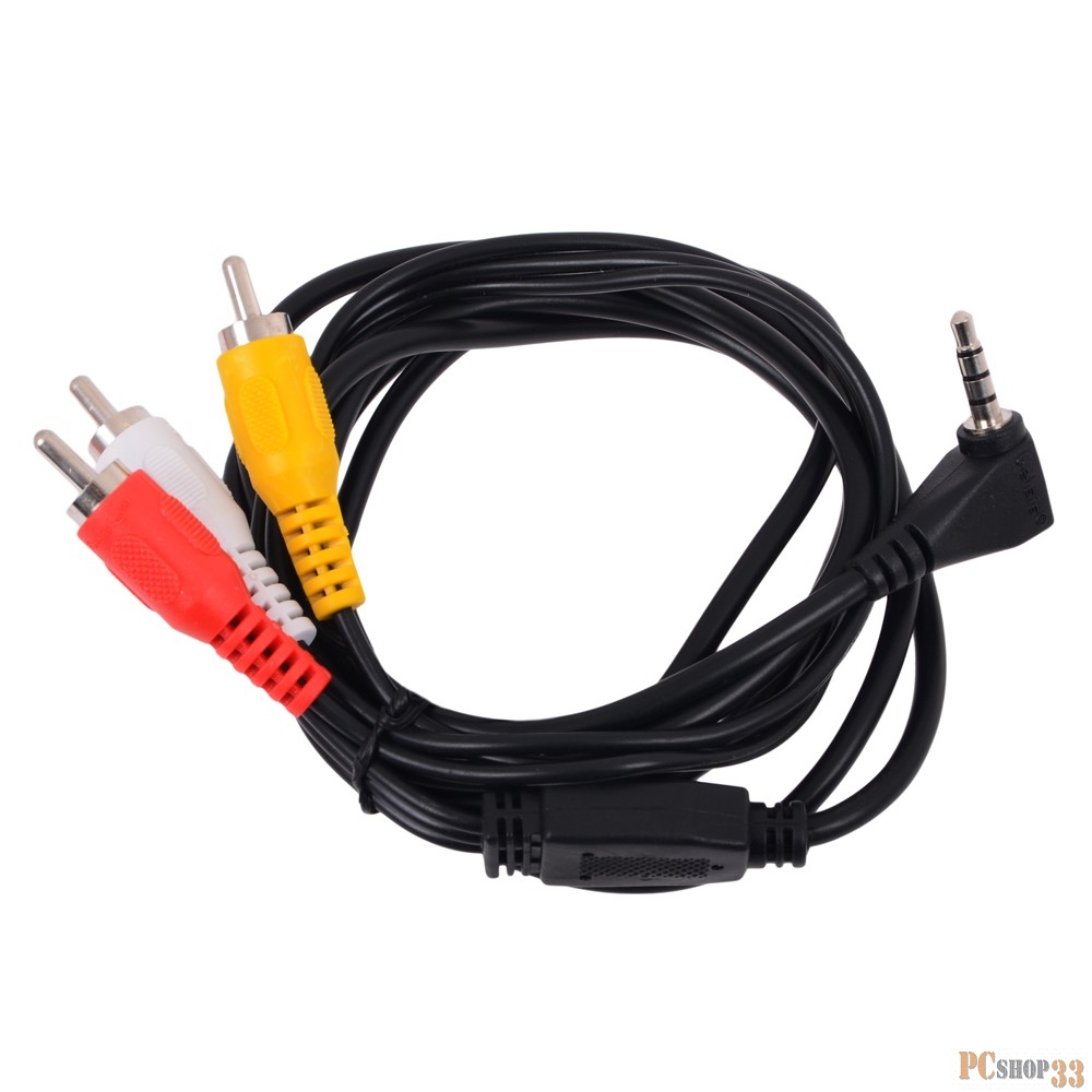 Кабель Jack 3.5 mm (4 контакта) - 3xRCA вилка Belsis BL1039 Видео+стерео-аудио, 1.8 м.