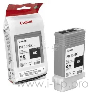 Расходные материалы Canon PFI-102Bk 0895B001 Картридж для Canon iPF605, Canon iPF610., Canon iPF650, Canon iPF655, Canon iPF710, Canon iPF750, Canon iPF755, Canon LP17, Canon iPF510, Черный, 130 мл.