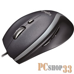 Лазерная мышь Logitech M500 Hyper Fast 910-003726, 5кн.+скр., черно-серебр. (USB)