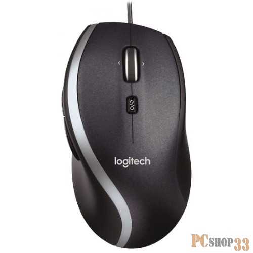 Лазерная мышь Logitech M500 Hyper Fast 910-003726, 5кн.+скр., черно-серебр. (USB)
