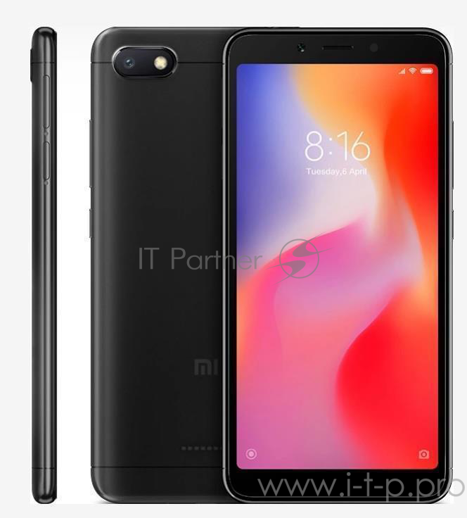 Мобильный телефон REDMI 6A 32GB BLACK REDMI6ABK32GB XIAOMI