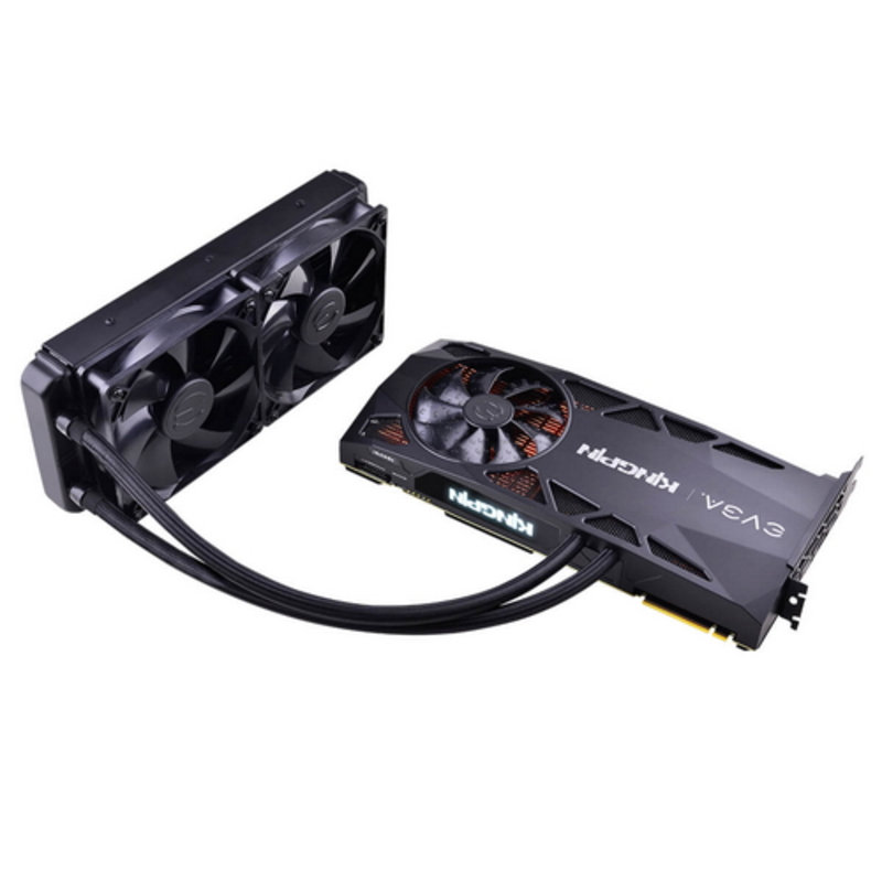 Видеокарта EVGA RTX 20802080Ti, 11G-P4-2589-KR KPEHYBRID,iCX2,TypeC+HDMI+3DP
