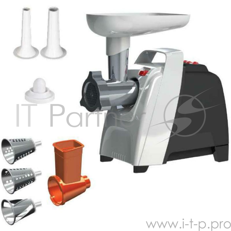Мясорубка АКСИОН М61.03 Черно-серебристаяМакс. мощность 2000 Вт Защита двигателя от перегрузки. Максимальная производительность – 3 кг/мин. Приставка для набивки колбас (2шт.). Приставка кеббе. Приставка-овощерезка АМ11.03-4 (4 барабана). Лоток. 3