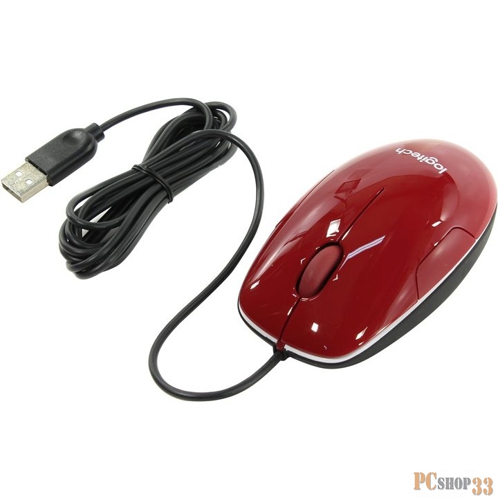 Лазерная мышь Logitech M150 Laser / LS1 Laser 910-003746, 2кн.+скр., красно-черный (USB)