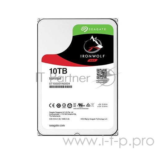 Жесткий диск 10TB Seagate Ironwolf (ST10000VN0004) {SATA 6.0Gb/s, 7200 rpm, 256mb buffer, 3.5