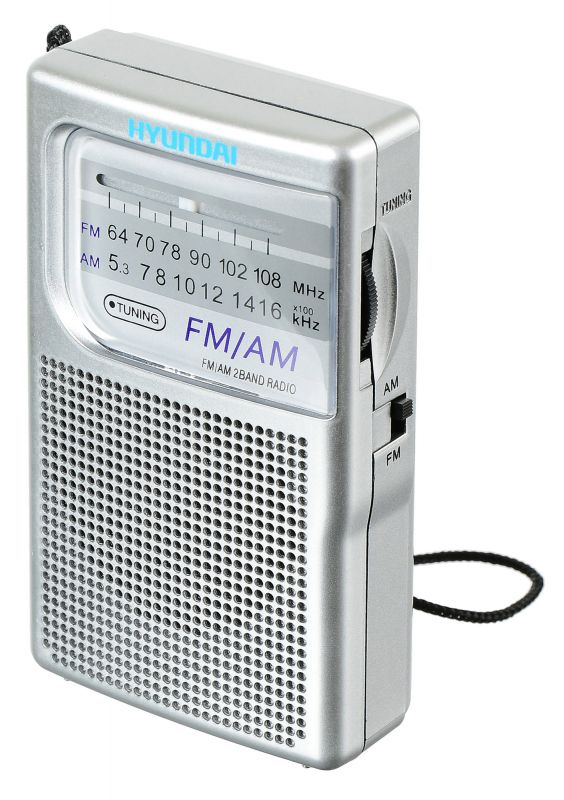 Радиоприемник портативный Hyundai H-PSR100 серебристый