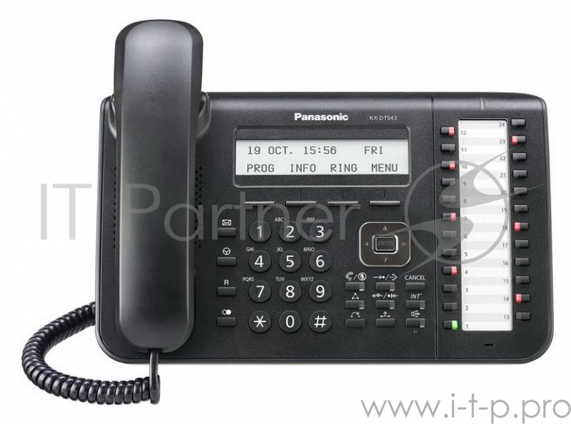 Телефон Panasonic KX-DT543RUB Цифр.тел.с диспл. 3 строки, 24 клавиши, порт XDP для KX-TDA/TDE/NCP/NS