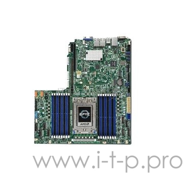 Плата материнская SuperMicro MB Single AMD EPYC™ 7000-Series/Up to 2TB Registered ECC/1 PCI-E 3.0 x32,1 PCI-E 3.0 x16/12 NVMe/2x 10GBase-T/IPMI