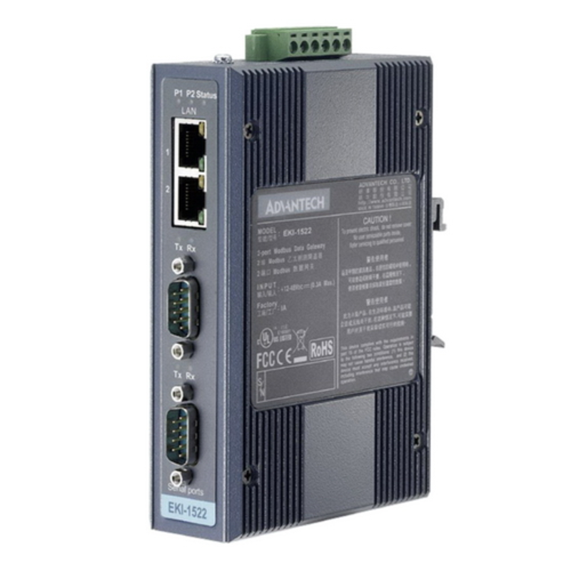 EKI-1522I-CE Интерфейсный модуль 2 порта 10/100Base-T, 2 порта RS-232/422/485, -40...+75C Advantech