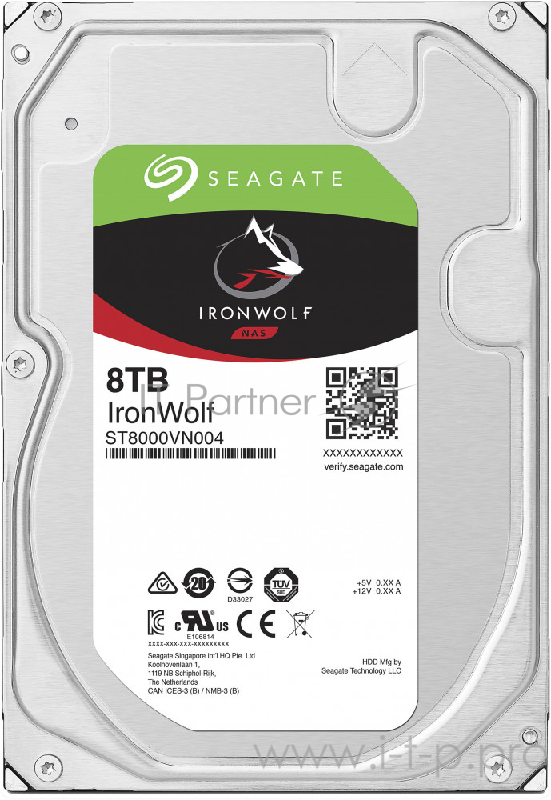 Жесткий диск SATA 8TB 7200RPM 6GB/S 256MB ST8000VN004 SEAGATE