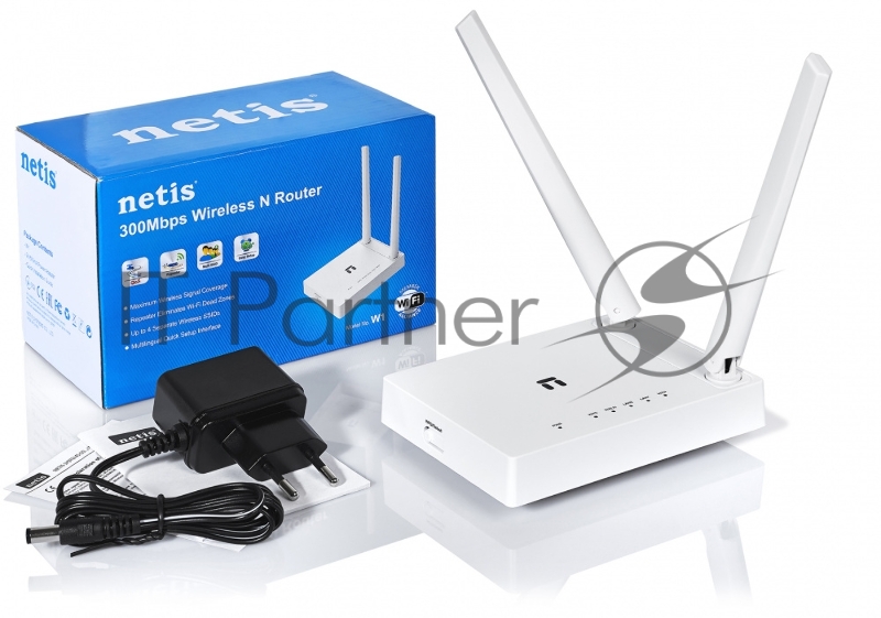 Wi-Fi маршрутизатор 300MBPS 10/100M 2P W1 NETIS