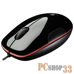 Лазерная мышь Logitech M150 Laser / LS1 Laser 910-003744, 2кн.+скр., черно-оранжевый (USB)