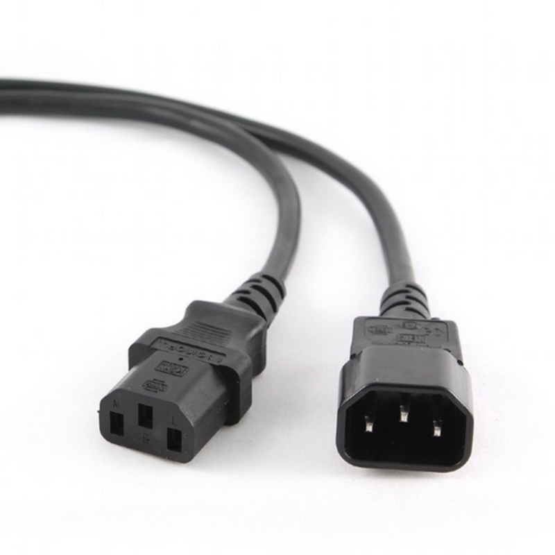 Шнур (кабель питания) ПВС-АП 3*0,75 C13С14, черный, 1,0 м {150}