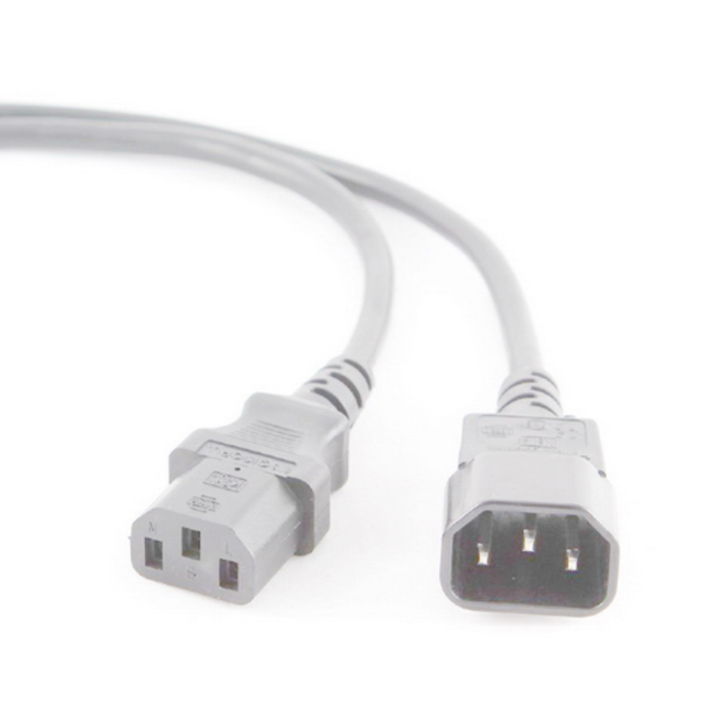 Шнур (кабель питания) ПВС-АП 3*0,75 C13С14, серый, 1,0 м {150}