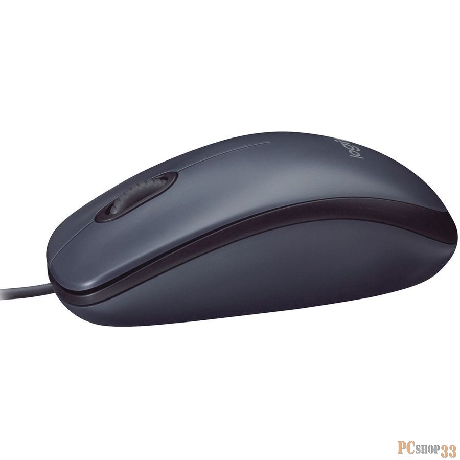 Оптическая мышь Logitech M100 910-005003, 2кн.+скр., серый (USB)