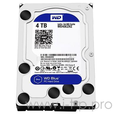 Жесткий диск WD Original SATA-III 4Tb WD40EZRZ Blue (5400rpm) 64Mb 3.5