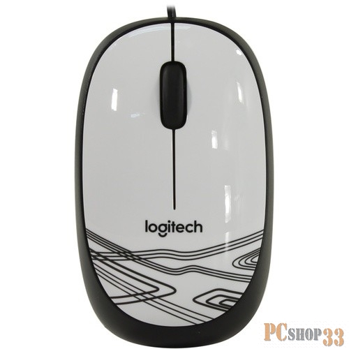 Оптическая мышь Logitech M105 910-002944, 2кн.+скр., бело-черный, с рисунком (USB)