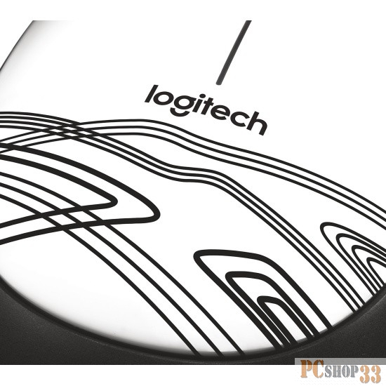 Оптическая мышь Logitech M105 910-002944, 2кн.+скр., бело-черный, с рисунком (USB)