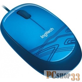 Оптическая мышь Logitech M105 910-003114, 2кн.+скр., синий, с рисунком (USB)