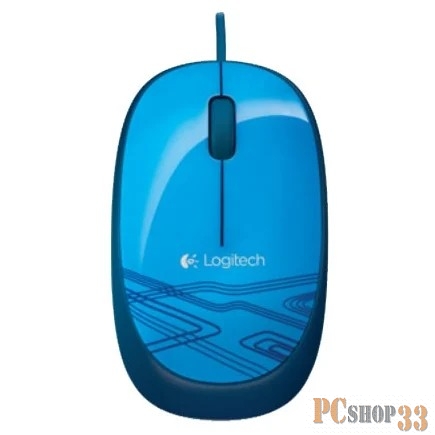 Оптическая мышь Logitech M105 910-003114, 2кн.+скр., синий, с рисунком (USB)