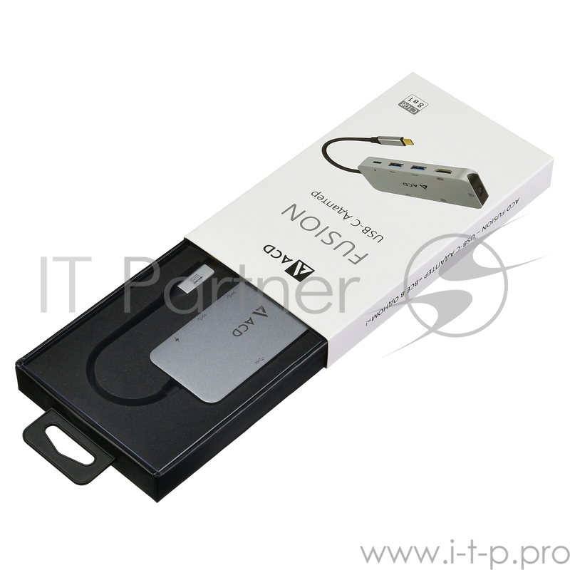 Fusion C108 Адаптер 8-в-1 USB-C в 3xUSB3.0/HDMI/LAN/SD/mSD/PD-90W (ACD-C108-PAL) RTL {50}