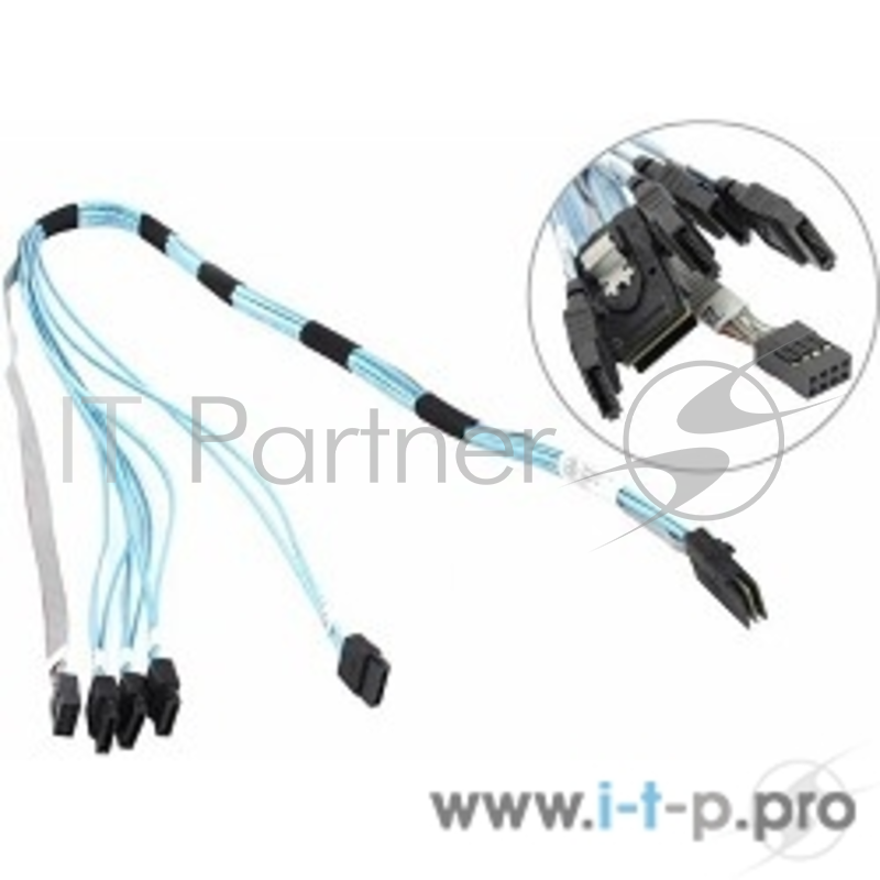 Опция к серверу Сервер.опция SuperMicro CBL-0237L SFF-8087 - 4SATA, 0.7м