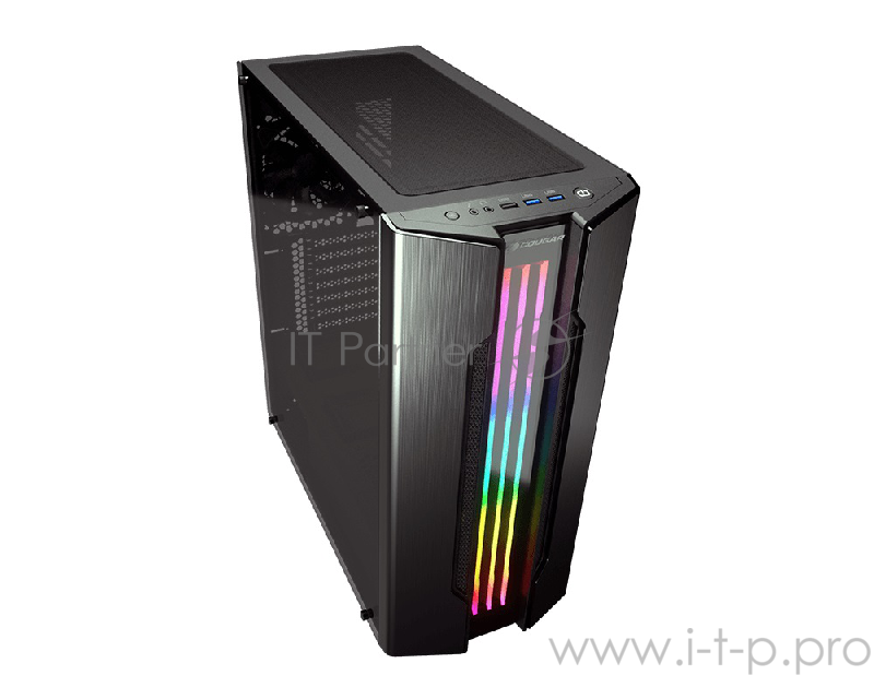 Корпус Cougar Gemini S Iron-Gray, без БП, RGB, большое боковое окно из закалённого стекла, ATX