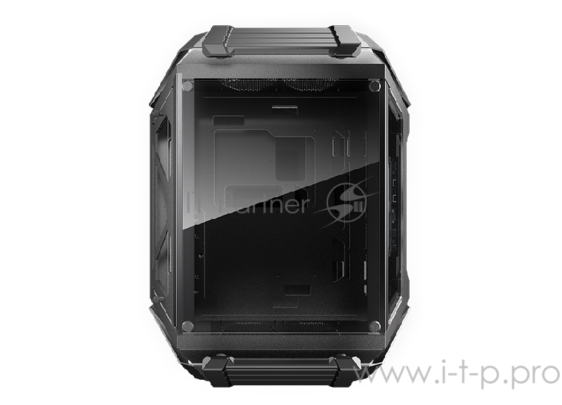 Корпус Cougar Gemini X, без БП, панели из закалённого стекла, чёрный, Dual Tower