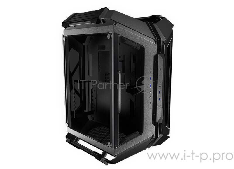 Корпус Cougar Gemini X, без БП, панели из закалённого стекла, чёрный, Dual Tower