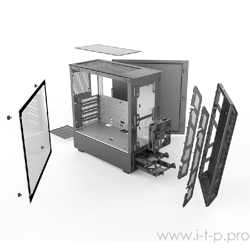 Корпус PHANTEKS Eclipse P350X, Black-White, Digital RGB Lighting, боковая панель Tempered Glass, Mid-Tower