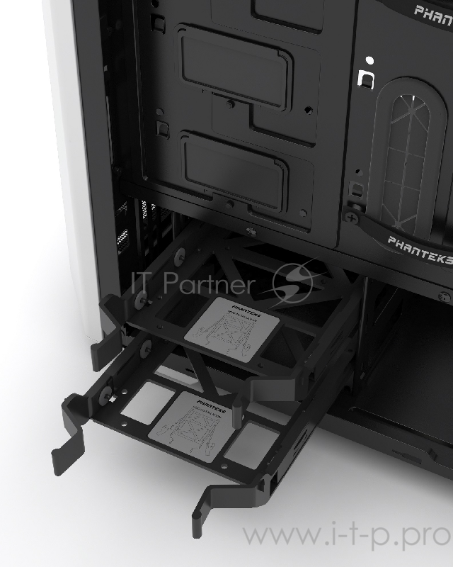 Корпус PHANTEKS Eclipse P400, Glacier White, RGB LED иллюминация, боковая панель Tempered Glass, Mid-Tower