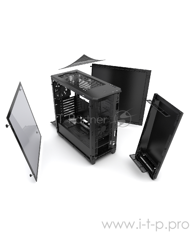 Корпус PHANTEKS Eclipse P400, Satin Black, RGB LED иллюминация, боковая панель Tempered Glass, Mid-Tower