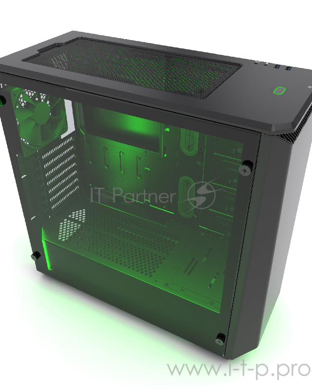 Корпус PHANTEKS Eclipse P400, Satin Black, RGB LED иллюминация, боковая панель Tempered Glass, Mid-Tower