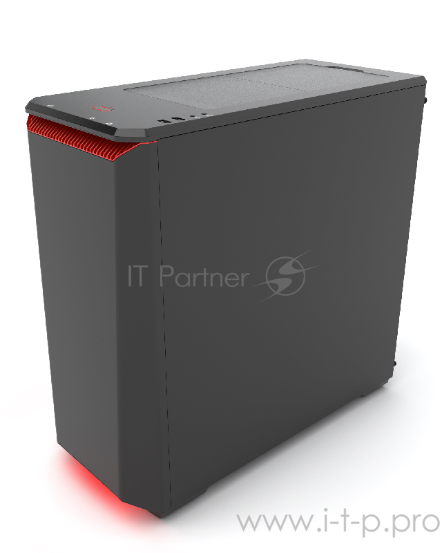 Корпус PHANTEKS Eclipse P400S, Black-Red, 3-SPEED FAN CONTROLLER, RGB LED иллюминация, звукоизоляционные панели, боковая панель Tempered Glass, Mid-To