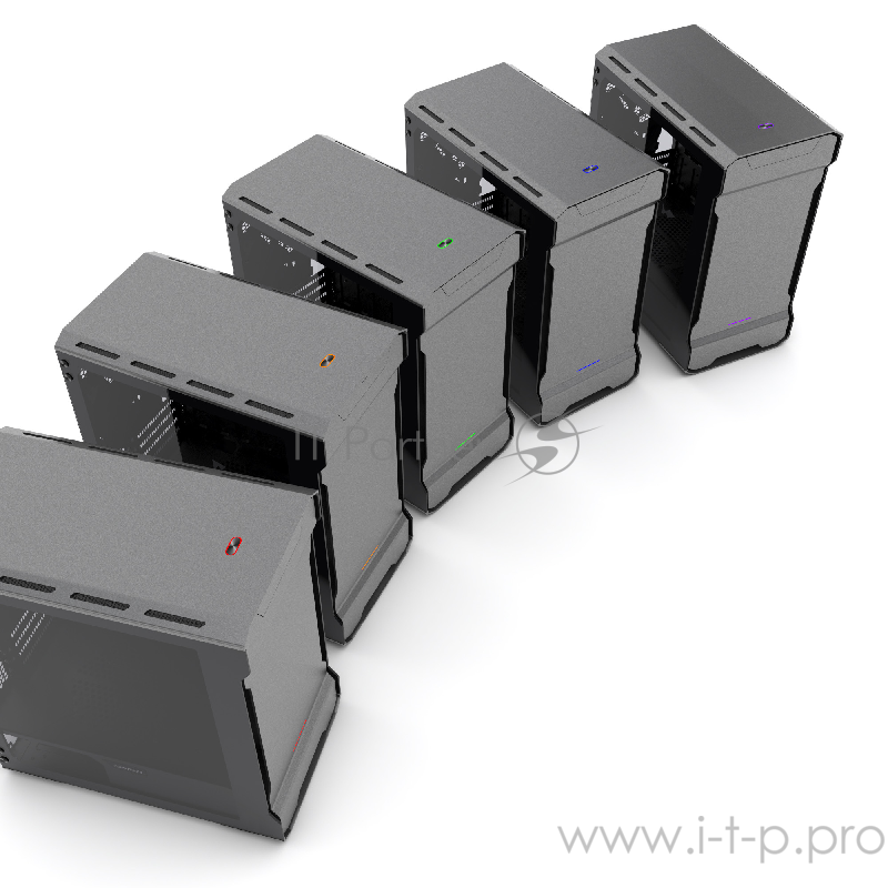 Корпус PHANTEKS Enthoo Evolv Aluminum, Anthracite Grey Edition, RGB LED иллюминация, боковые панели Tempered Glass, Micro ATX