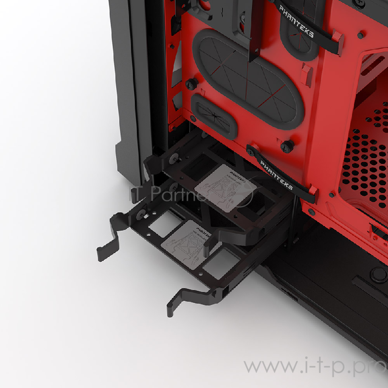 Корпус PHANTEKS Enthoo Evolv ITX, Black-Red Edition, RGB LED иллюминация, боковая панель Tempered Glass, Mini ITX