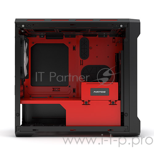 Корпус PHANTEKS Enthoo Evolv ITX, Black-Red Edition, RGB LED иллюминация, боковая панель Tempered Glass, Mini ITX