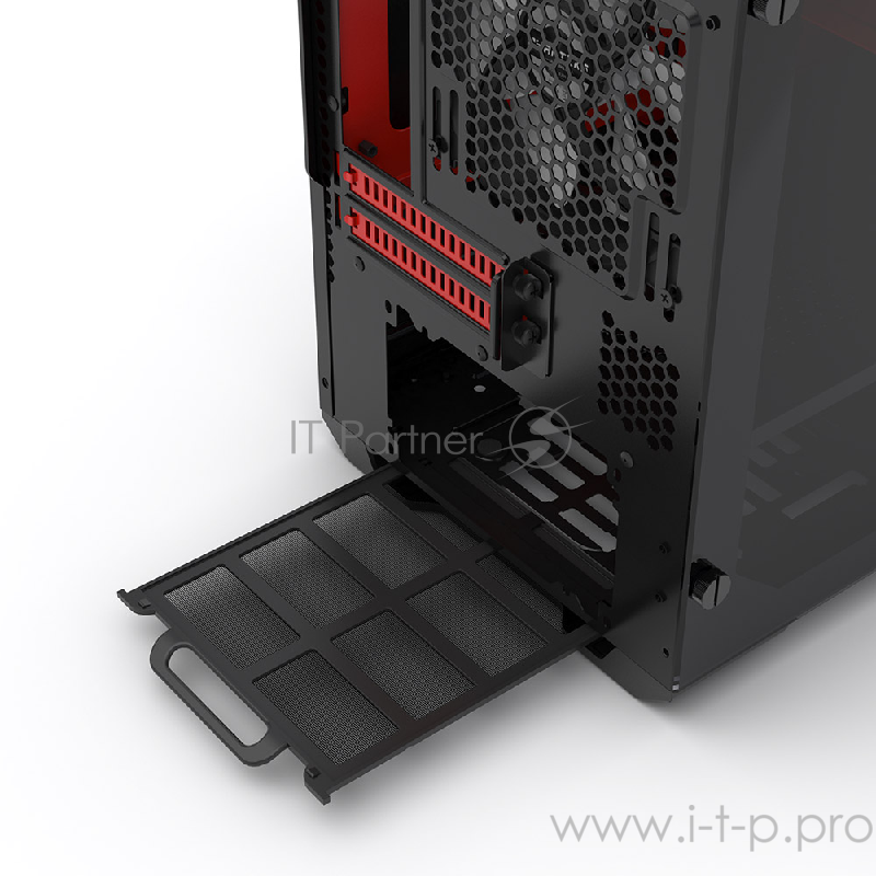 Корпус PHANTEKS Enthoo Evolv ITX, Black-Red Edition, RGB LED иллюминация, боковая панель Tempered Glass, Mini ITX