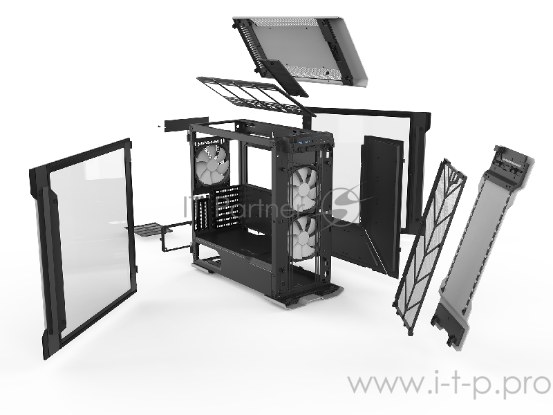 Корпус PHANTEKS Enthoo Evolv X, Galaxy Silver, Digital RGB illumination, FAN Hub, алюминиевые лицевая и верхняя панели, боковые панели Tempered Glass,