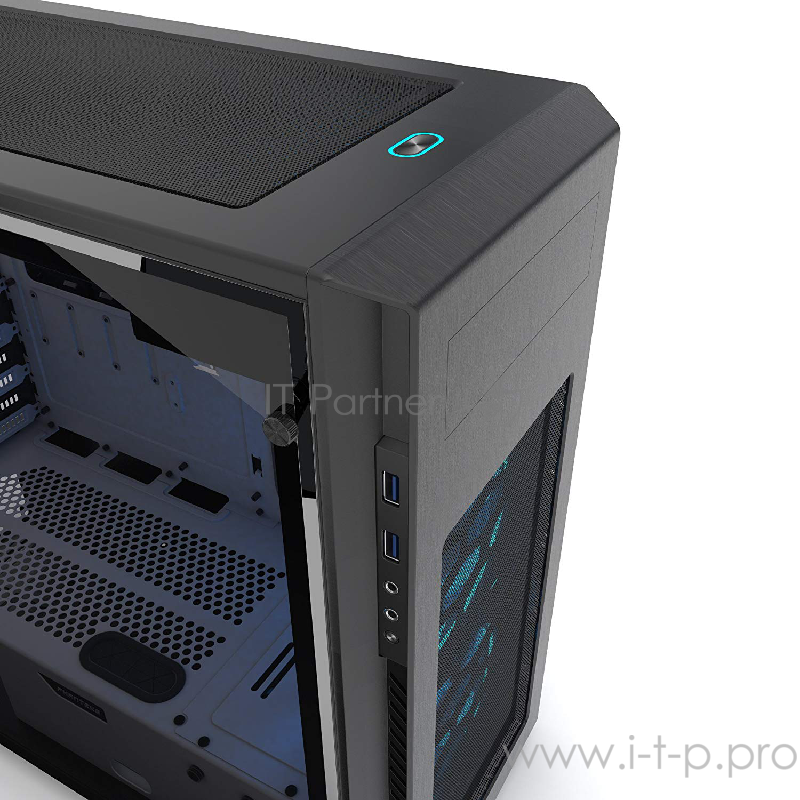 Корпус PHANTEKS Enthoo Pro M SE Black-White, 2x RGB рамки Halos PH-FF120RGBP, боковое окно Tempered Glass, Mid-Tower