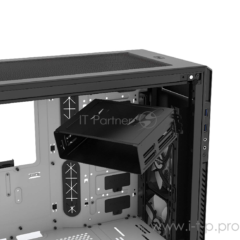 Корпус PHANTEKS Enthoo Pro M SE Black-White, 2x RGB рамки Halos PH-FF120RGBP, боковое окно Tempered Glass, Mid-Tower