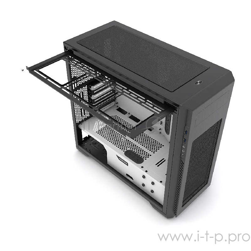Корпус PHANTEKS Enthoo Pro M SE Black-White, 2x RGB рамки Halos PH-FF120RGBP, боковое окно Tempered Glass, Mid-Tower