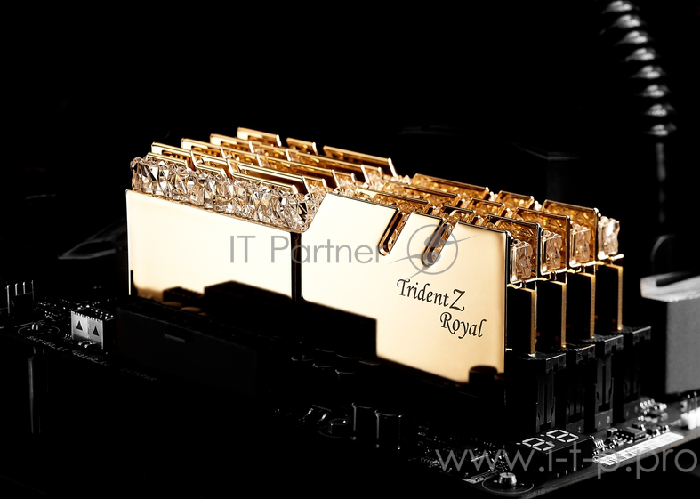 Модуль памяти DDR4 G.SKILL TRIDENT Z ROYAL 16GB (2x8GB kit) 4400MHz CL18 1.4V / F4-4400C18D-16GTRG / Gold