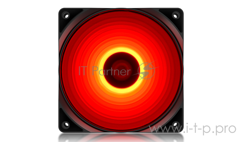Вентилятор DEEPCOOL RF120R 120x120x25мм (96шт./кор, LED Red подсветка, 1300об/мин) Retail