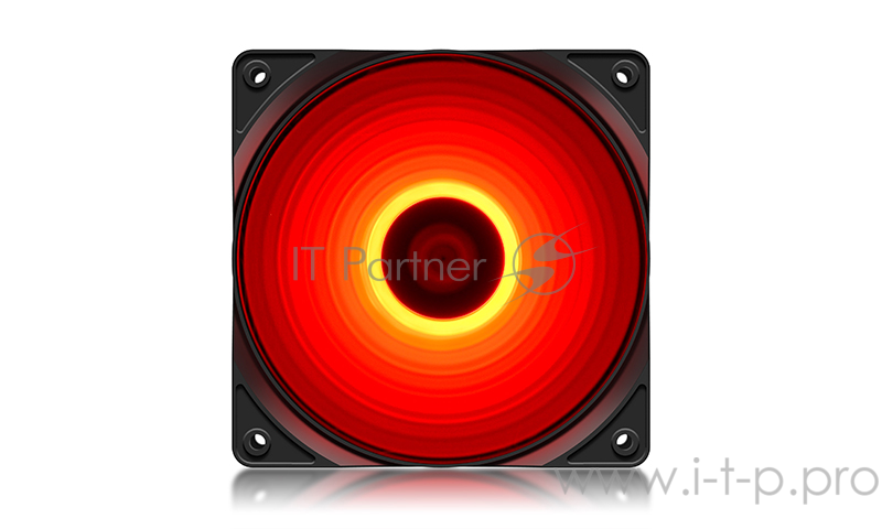 Вентилятор DEEPCOOL RF120R 120x120x25мм (96шт./кор, LED Red подсветка, 1300об/мин) Retail