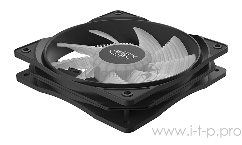Вентилятор DEEPCOOL RF120R 120x120x25мм (96шт./кор, LED Red подсветка, 1300об/мин) Retail