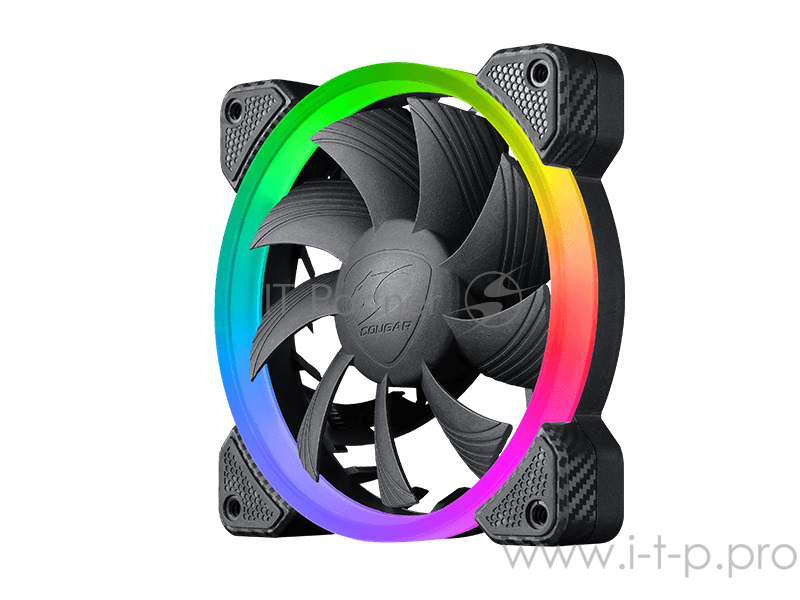 Комплект из 3-х вентиляторов Cougar VORTEX RGB FCB 120 120x120x25мм (20шт./кор, пит. от мат.платы и БП, 1200об/мин) (CF-V12SET-FCBRGB) Retail