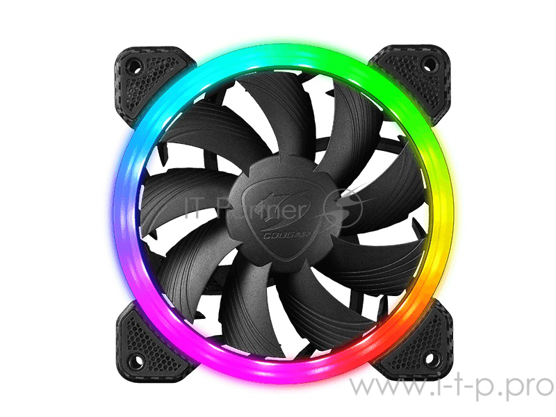 Комплект из 3-х вентиляторов Cougar VORTEX RGB FCB 120 120x120x25мм (20шт./кор, пит. от мат.платы и БП, 1200об/мин) (CF-V12SET-FCBRGB) Retail